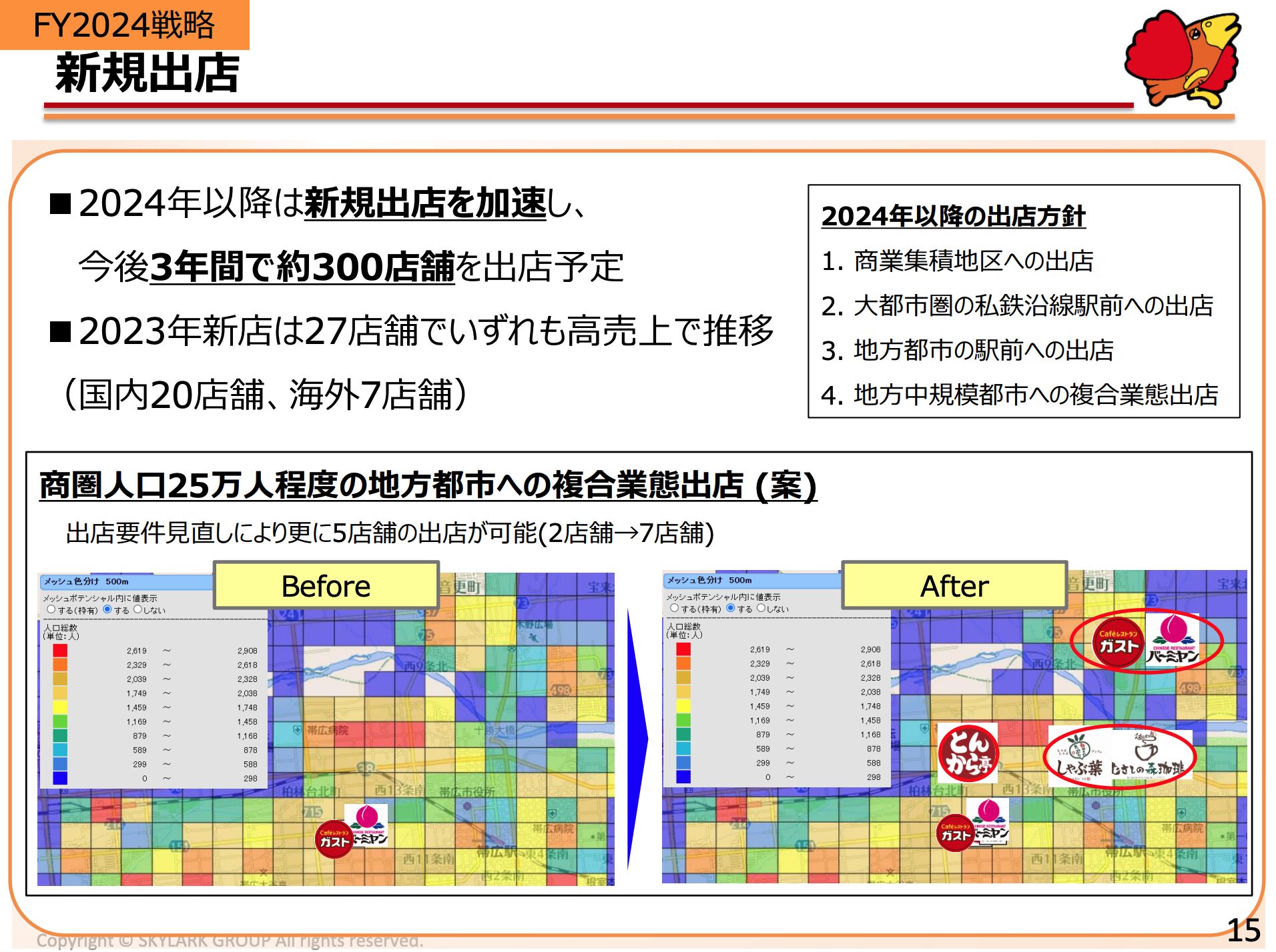 すかいらーくホールディングスの新規出店計画